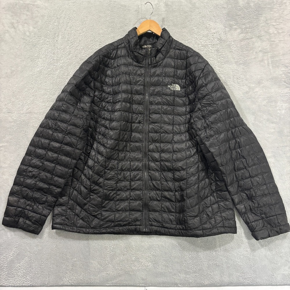 The North Face‎ ThermoBall Puffer Jacket Mens XXL Black Lightweight Quilted